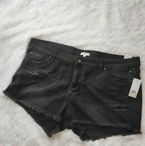 BP Black Distressed Shorts plus size